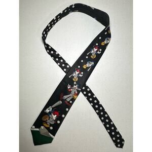 Disney Mickey Unlimited Mens Neck Tie Baseball‎ Goofy Donald Duck